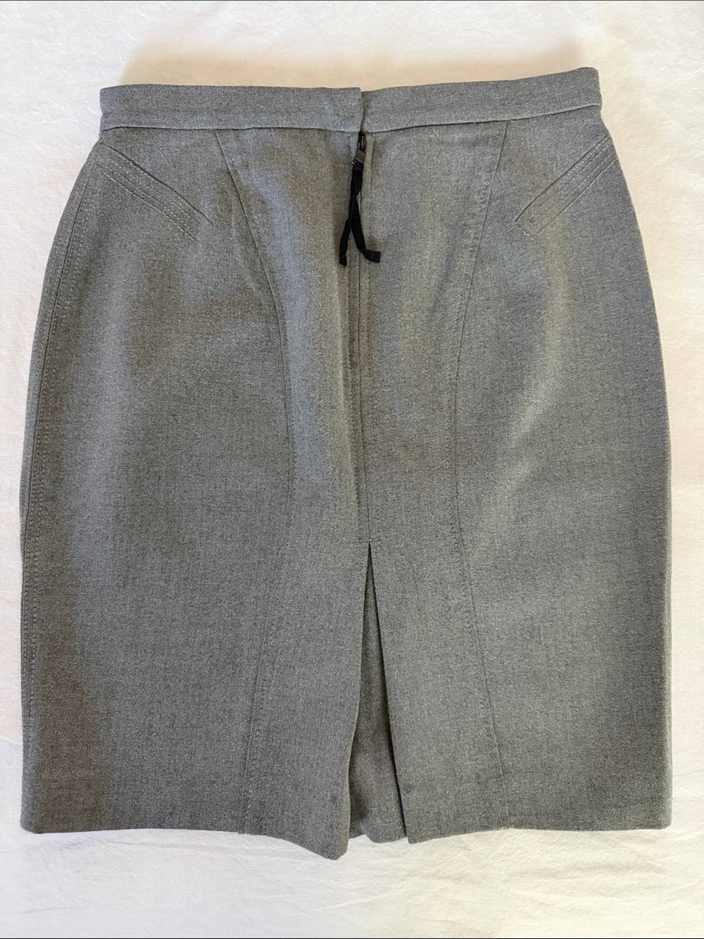 LOFT Gray Tailored Pencil Skirt with Front Slit